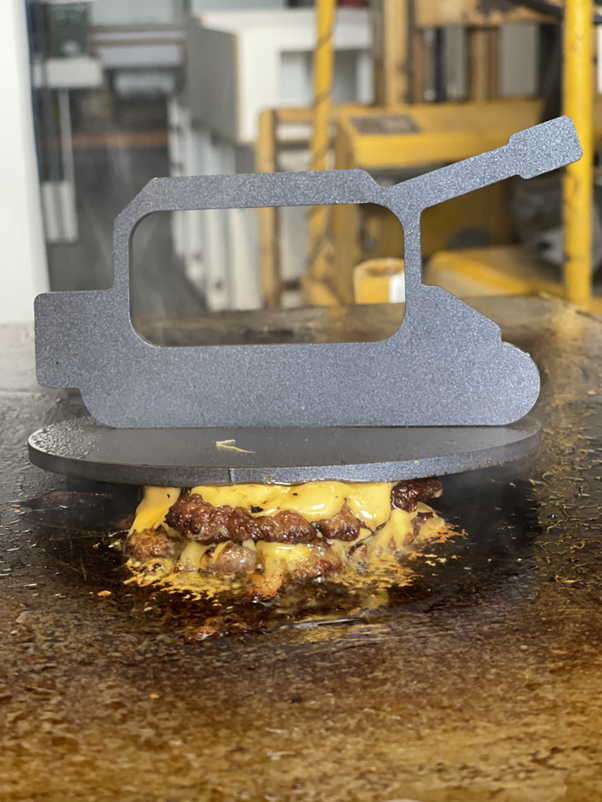 FANGSUN Smashed Burger Press - 6-Inch Stainless Steel Griddle Press With Heat-Resistant Handle