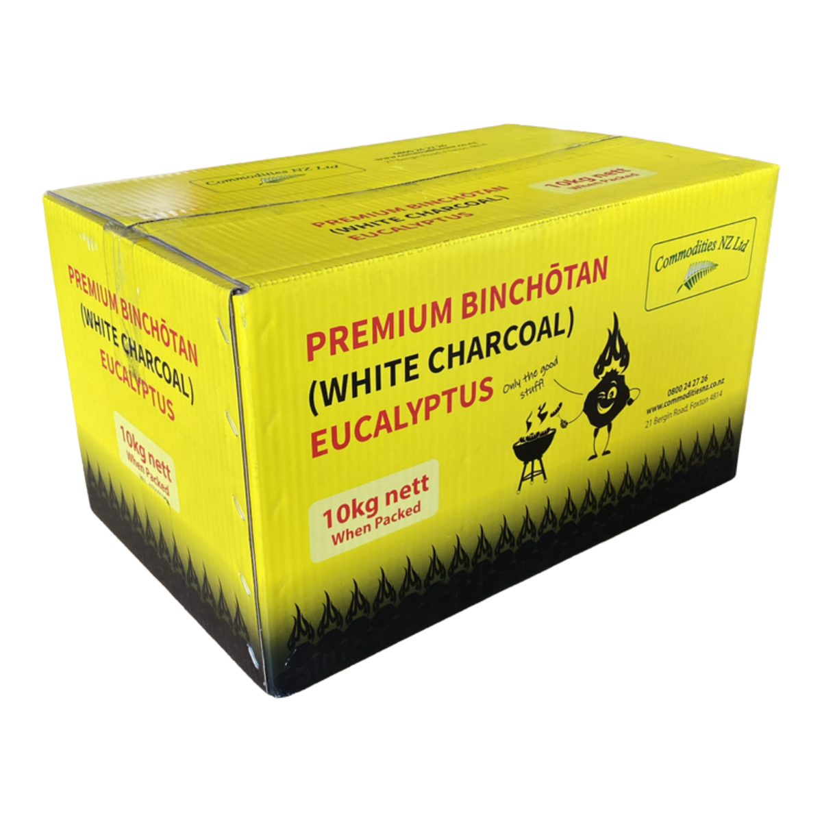 Commodities NZ Binchōtan (White Charcoal) Eucalyptus 10kg